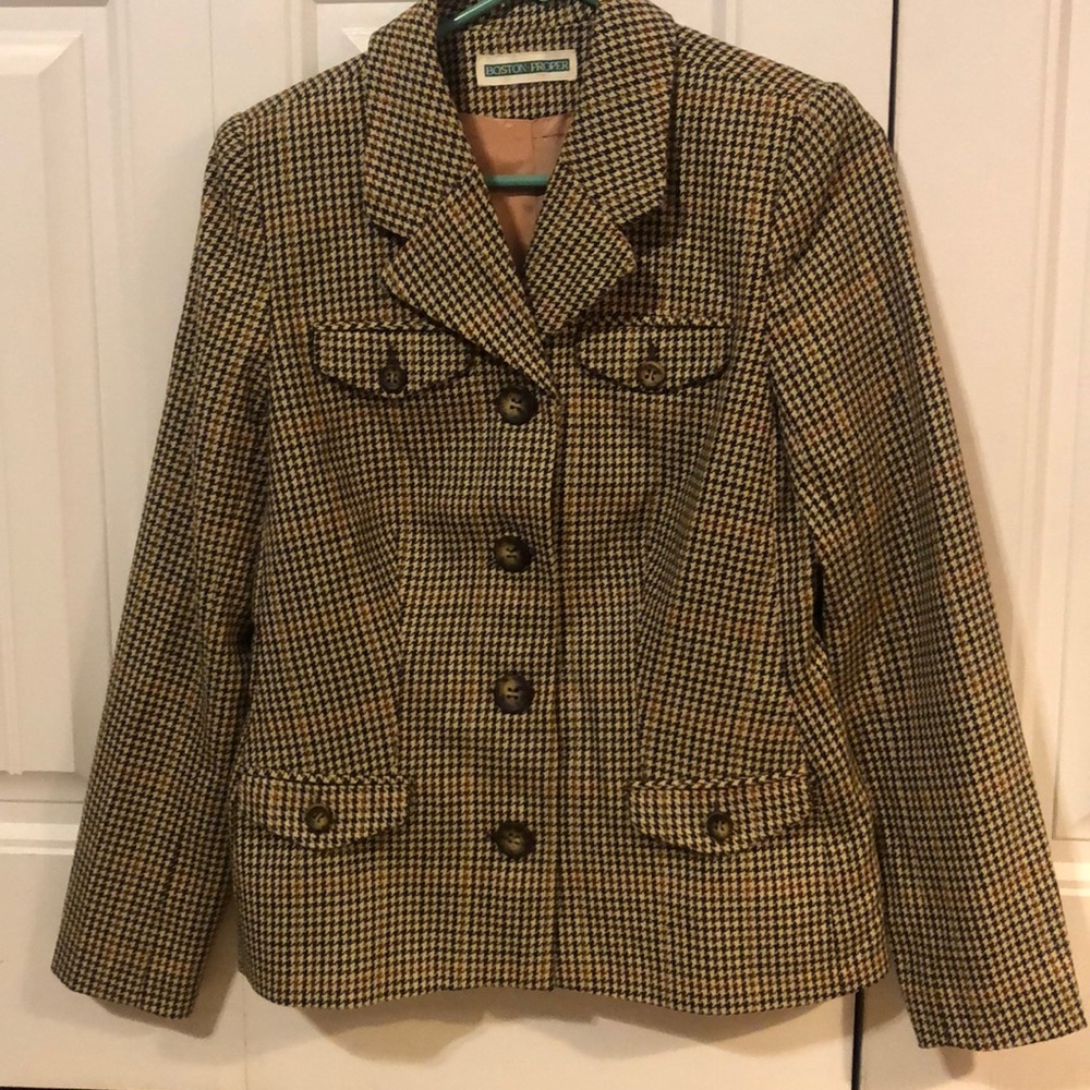 Houndstooth blazer